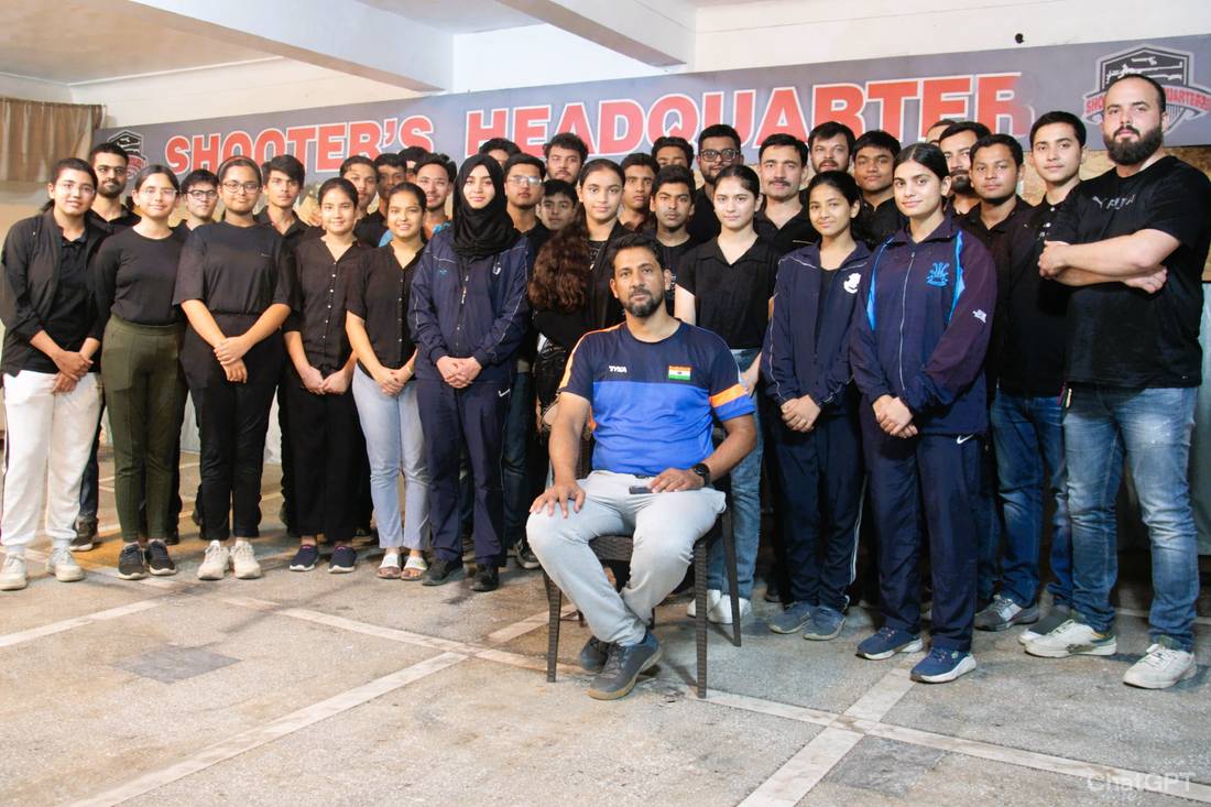 Shooter's Headquarter Academy team and athletes in Bhopal Madhya Pradesh 2026 group photograph